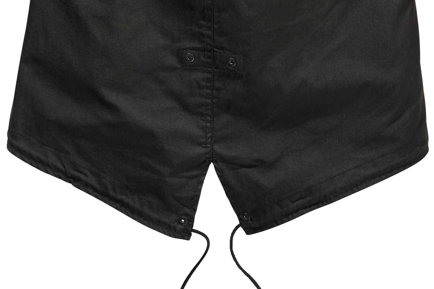 Black shirt with buttons on a white background