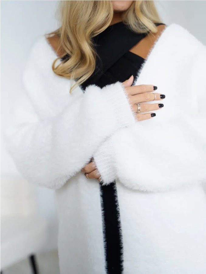 Women's Long Knitted Cardigan Sweater Coat