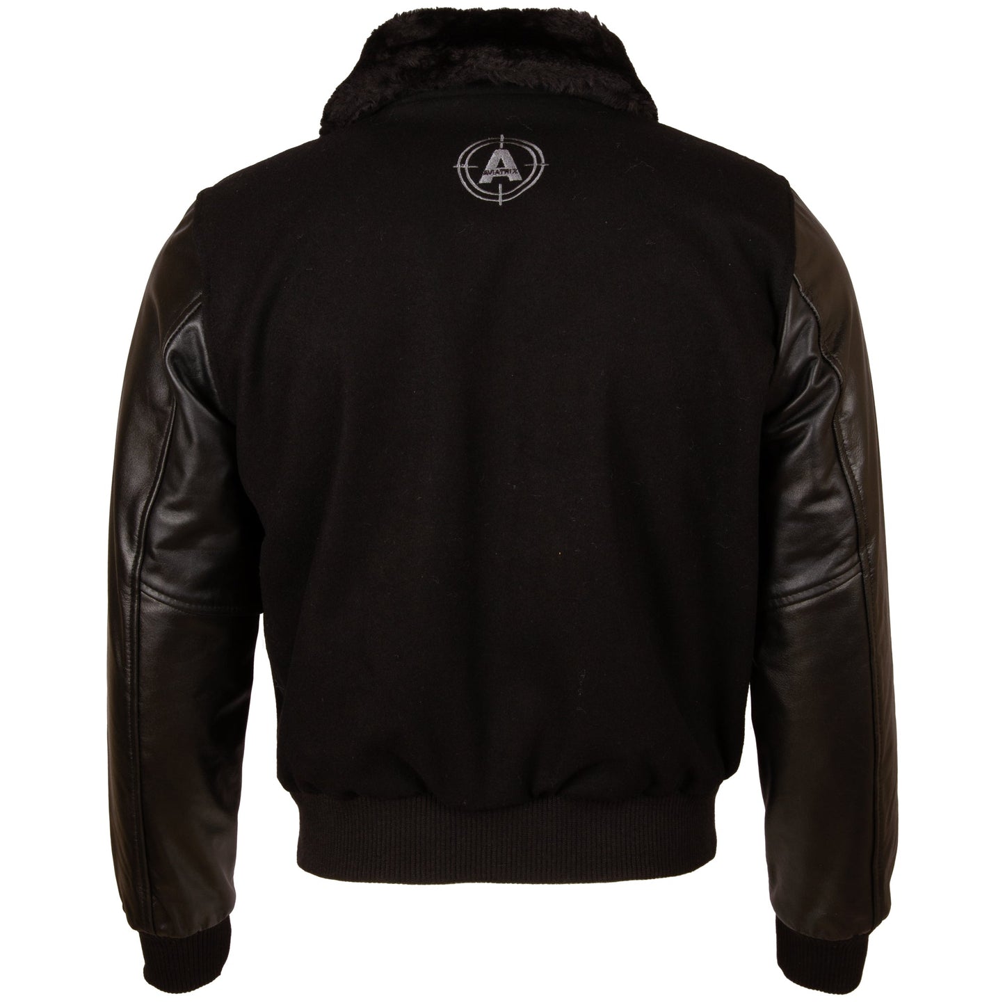 Men's Wool & Leather Varsity Bomber Jacket