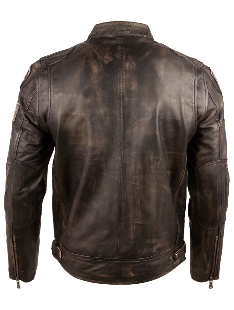 Men's Vegas Racing Biker Jacket - Sheepskin Leather