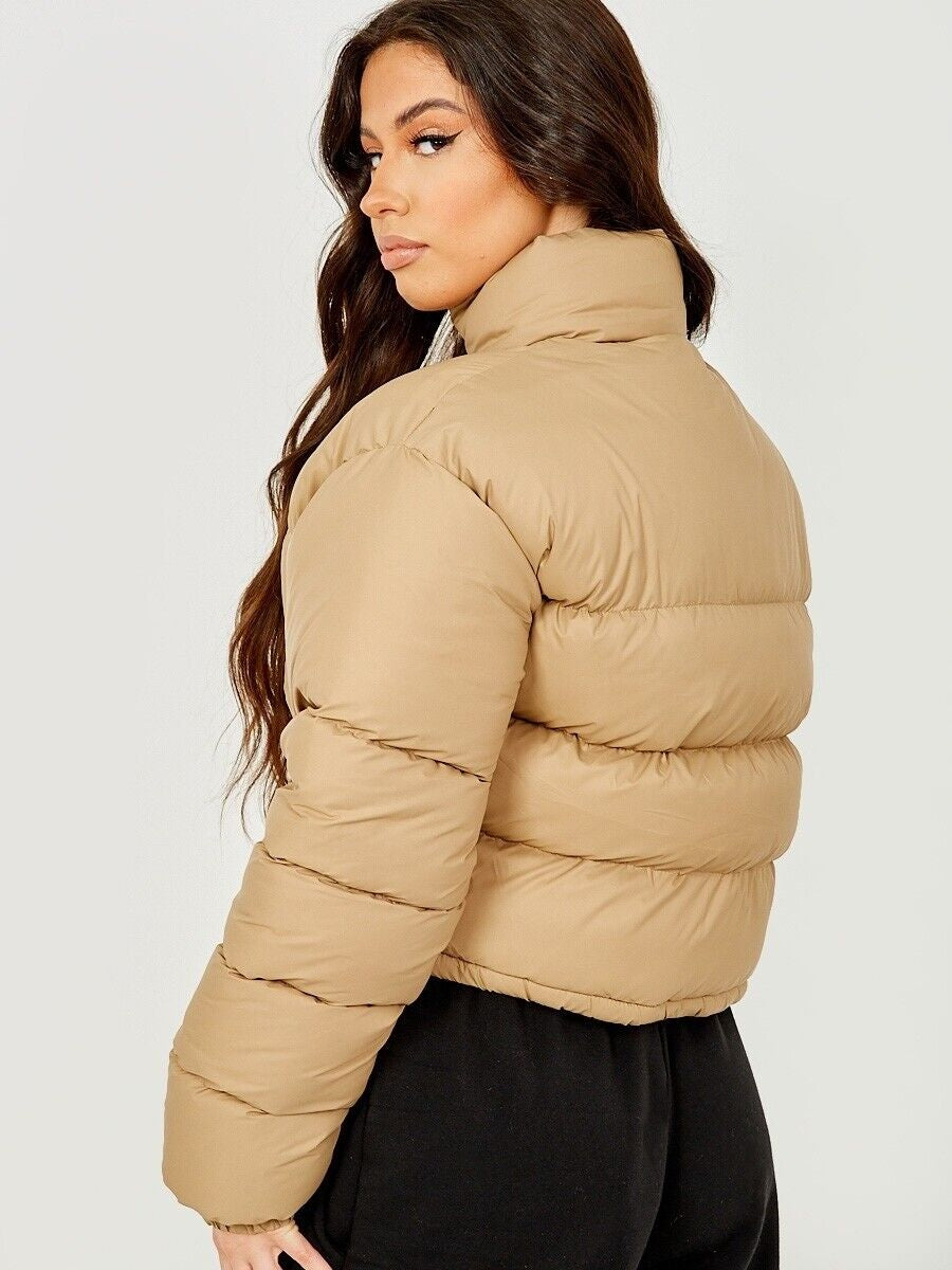 Women's Cropped Quilted Puffer Jacket