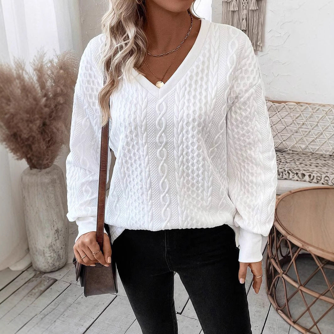 Women's Loose Long Sleeve Knit Sweater