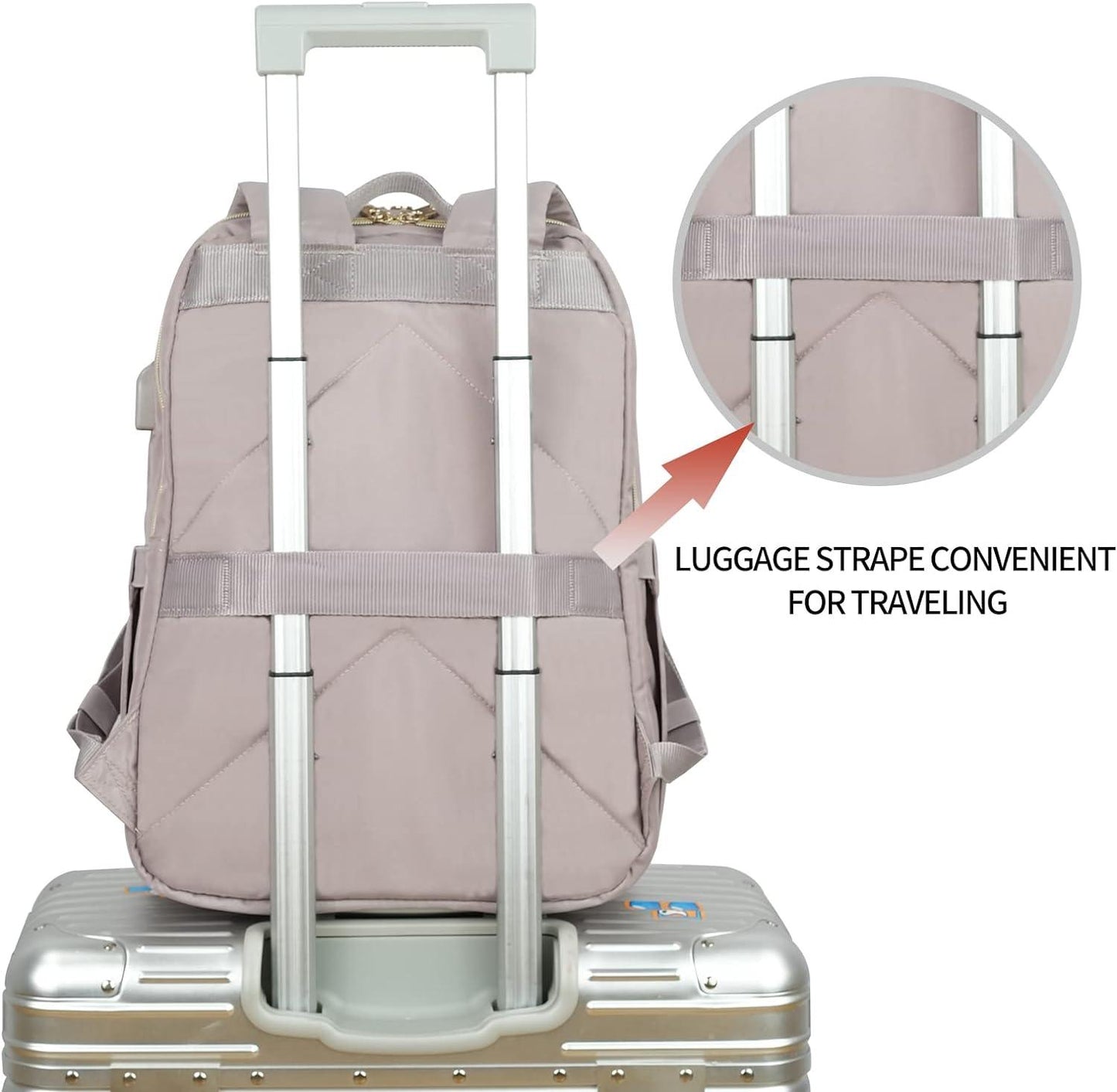 15.6" Laptop Backpack USB Charging Water Repellent