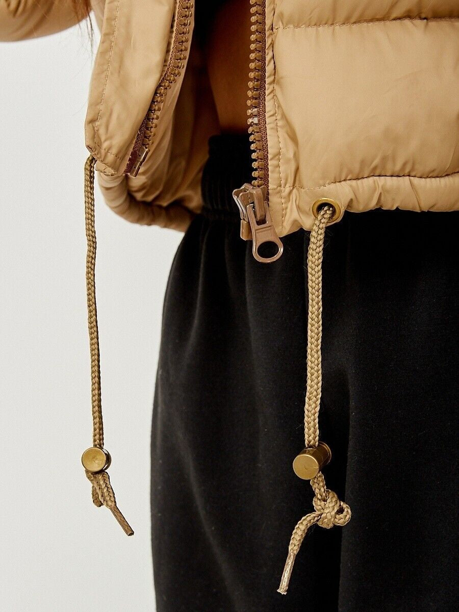 Women's Cropped Quilted Puffer Jacket