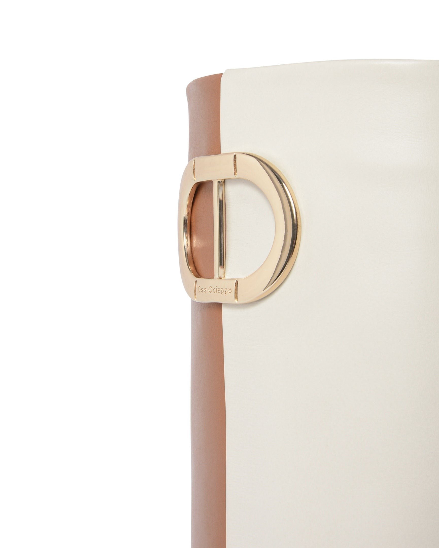 Candle with a gold accent on a white background