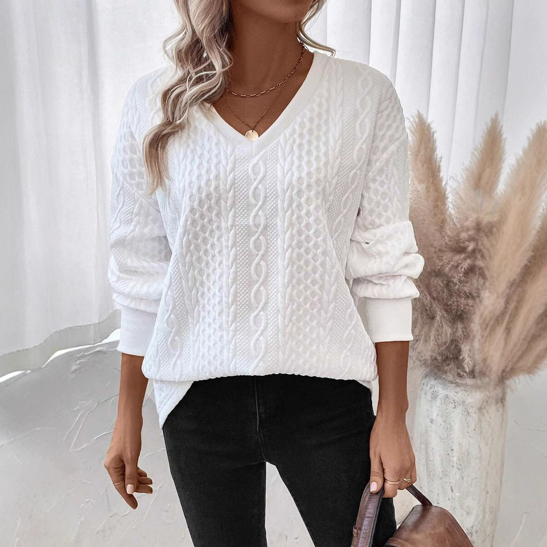 Women's Loose Long Sleeve Knit Sweater