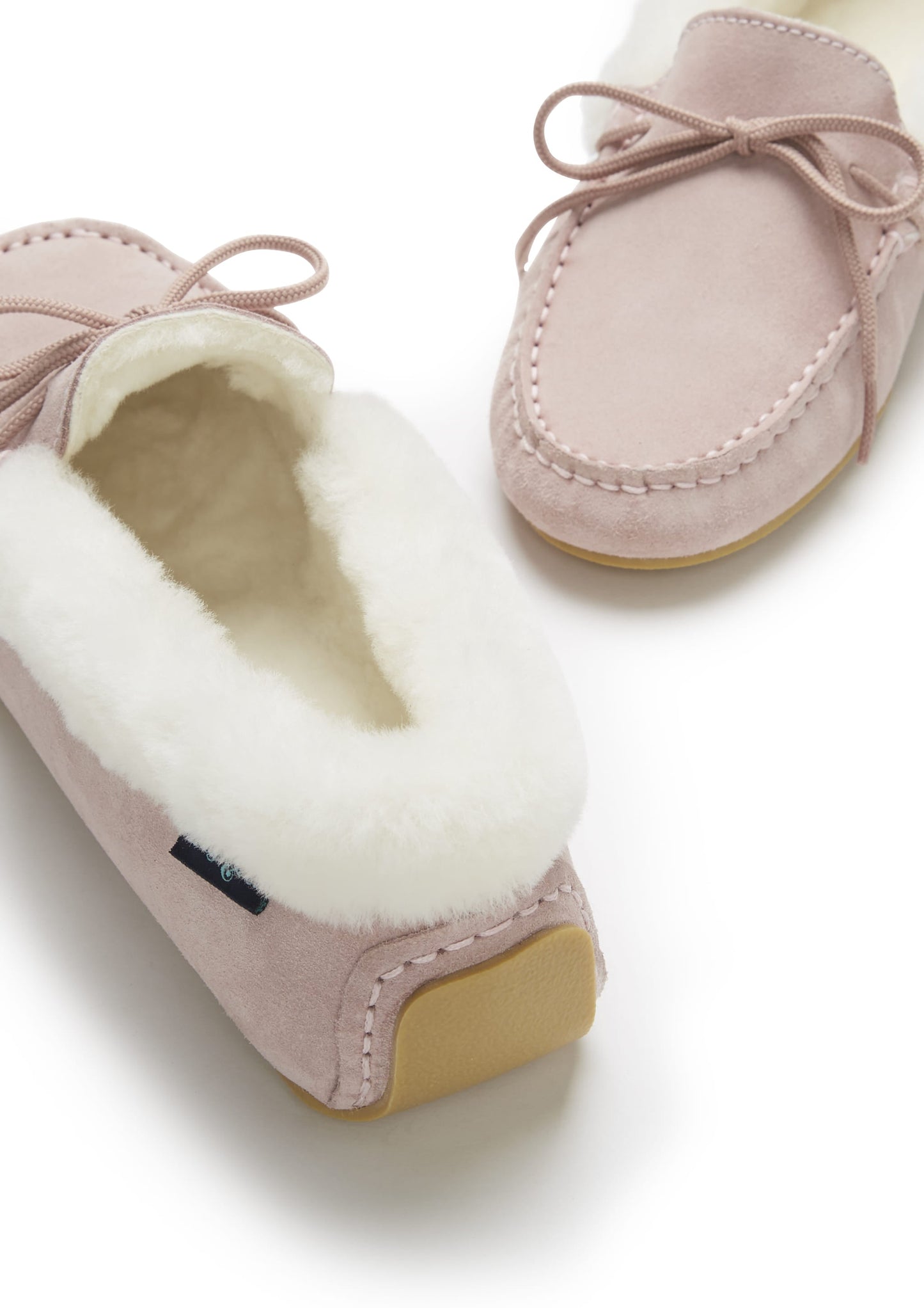 Women's Ice Pink Suede Sheepskin Slippers