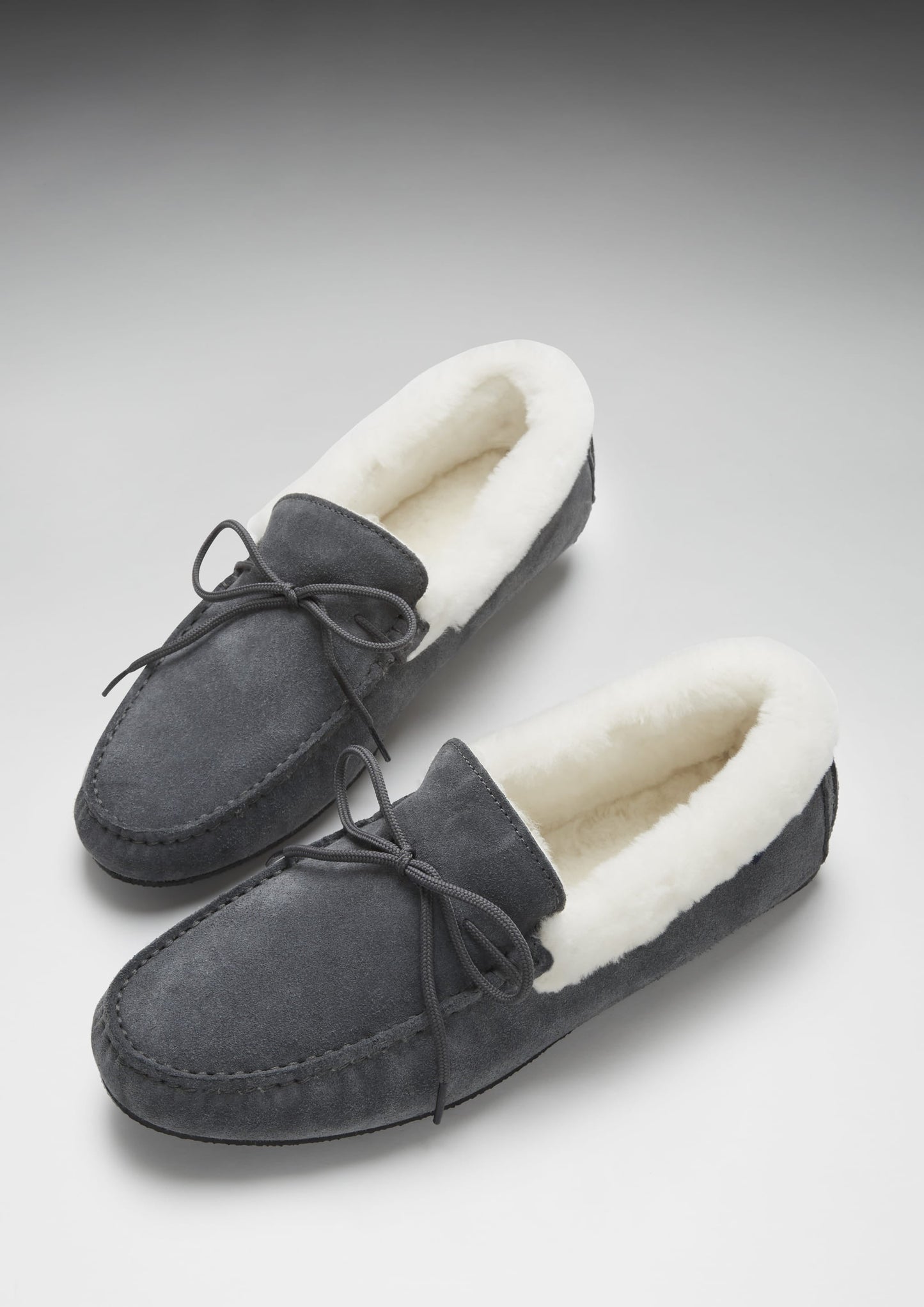 Men's Slate Grey Suede Sheepskin Slippers