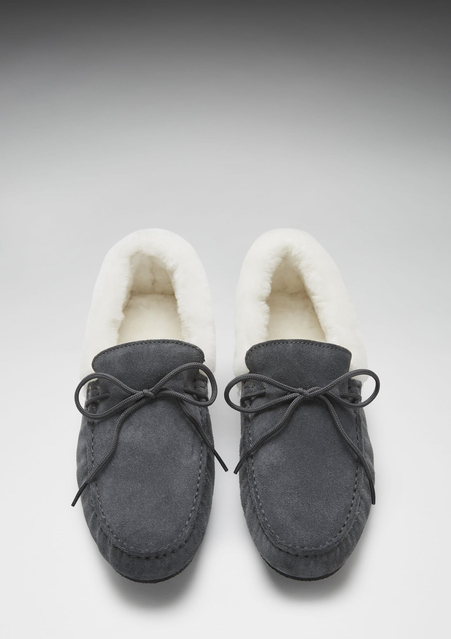 Men's Slate Grey Suede Sheepskin Slippers