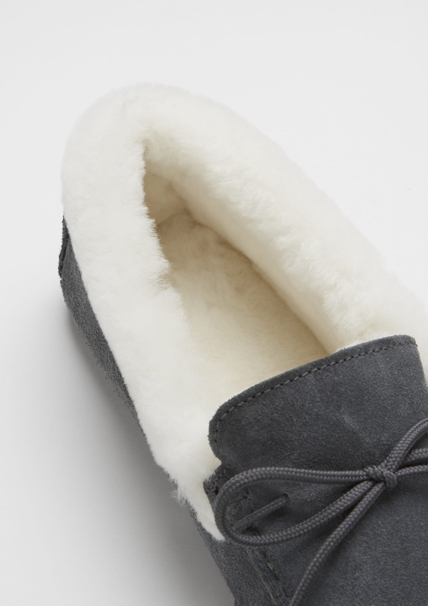 Men's Slate Grey Suede Sheepskin Slippers