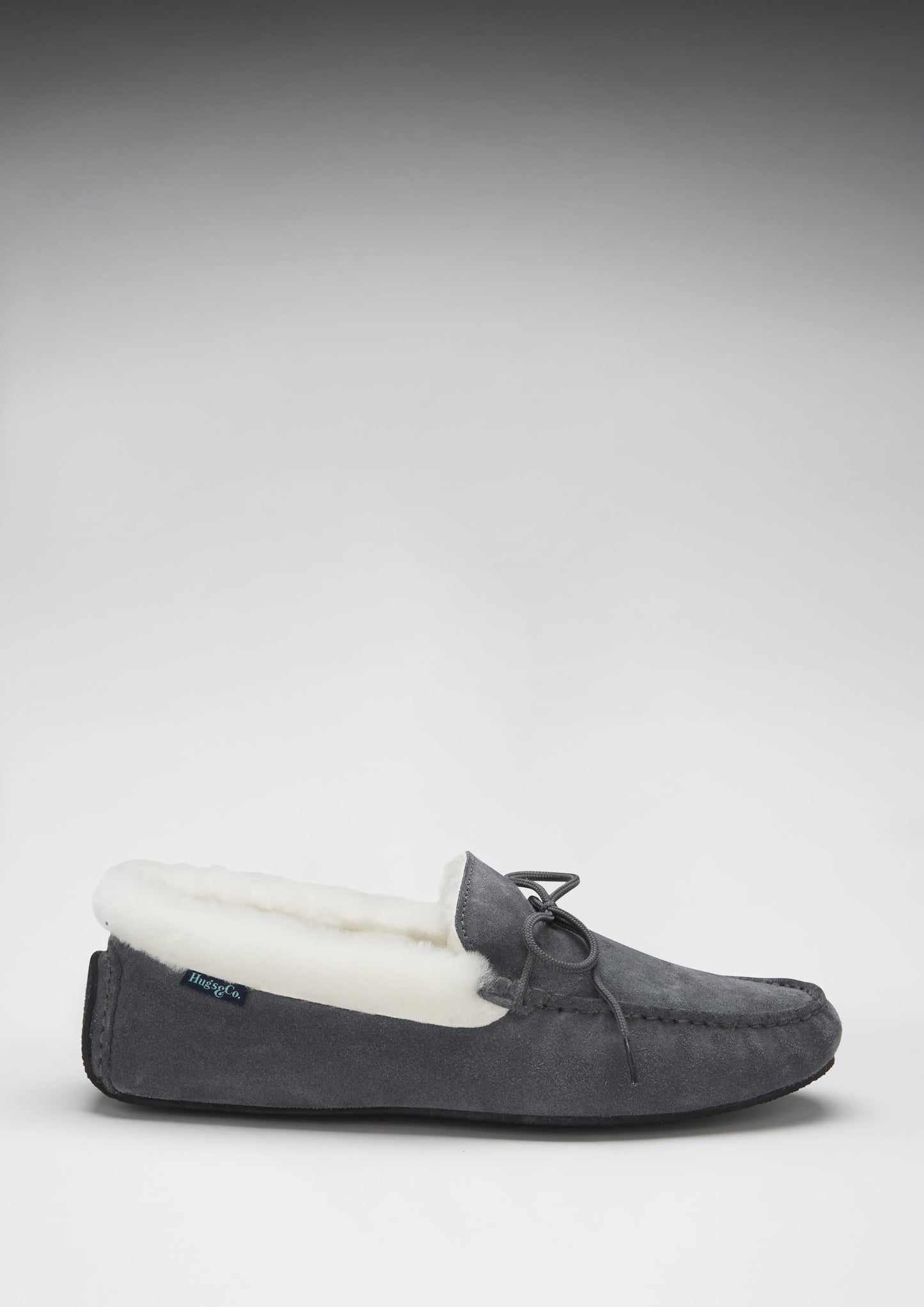 Men's Slate Grey Suede Sheepskin Slippers