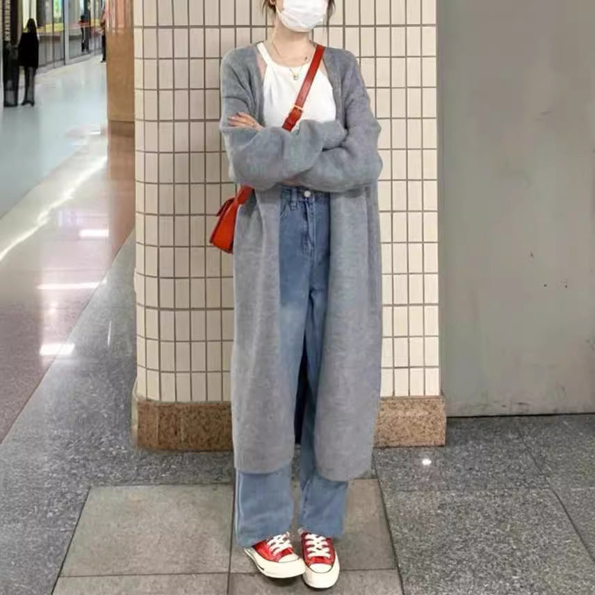 Women's V-Neck Knit Cardigan Sweater Coat