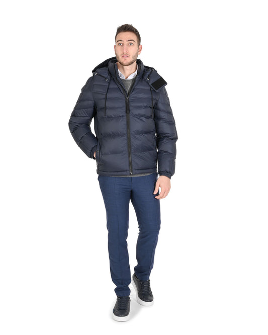 Hugo Boss Men's Dark Blue Polyamide Jacket - Premium
