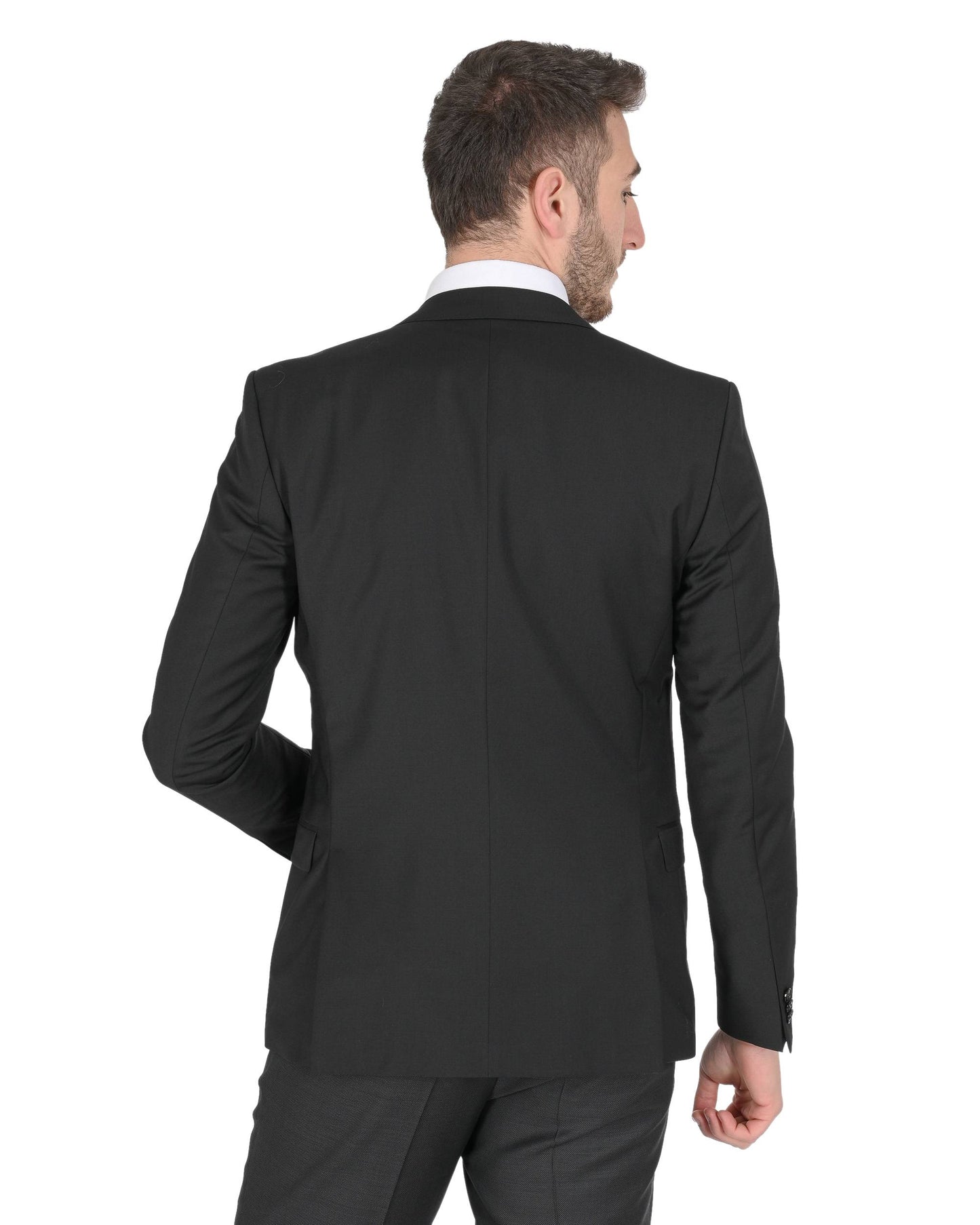 Hugo Boss Men's Black Wool Jacket - Premium Fit