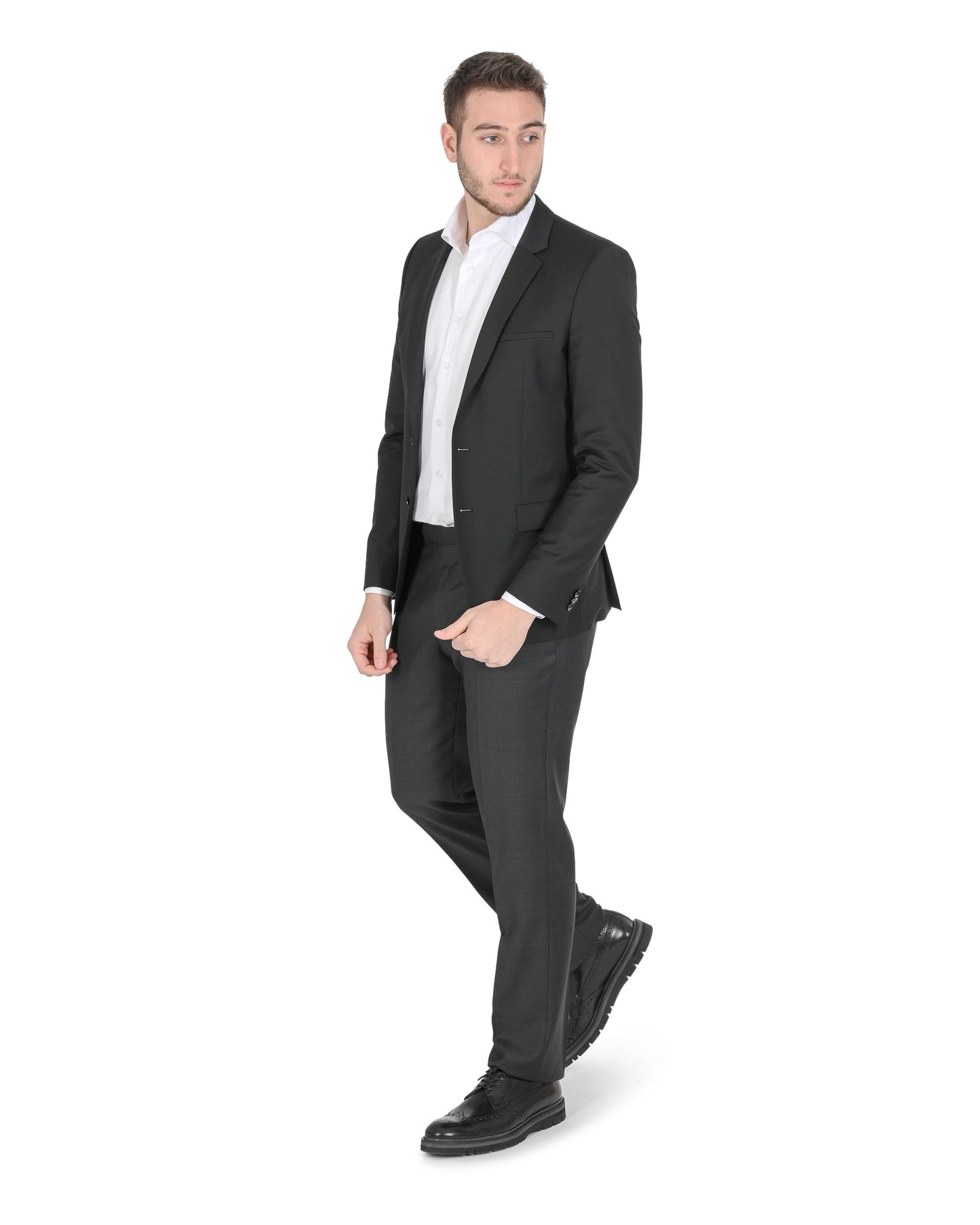 Hugo Boss Men's Black Wool Jacket - Premium Fit