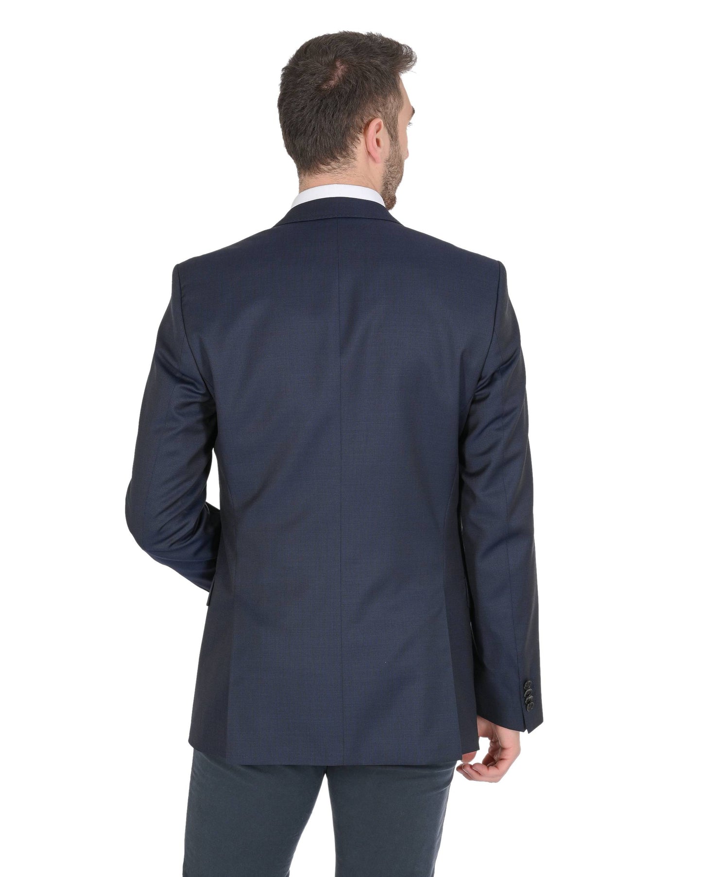 Hugo Boss Men's Dark Blue Virgin Wool Jacket