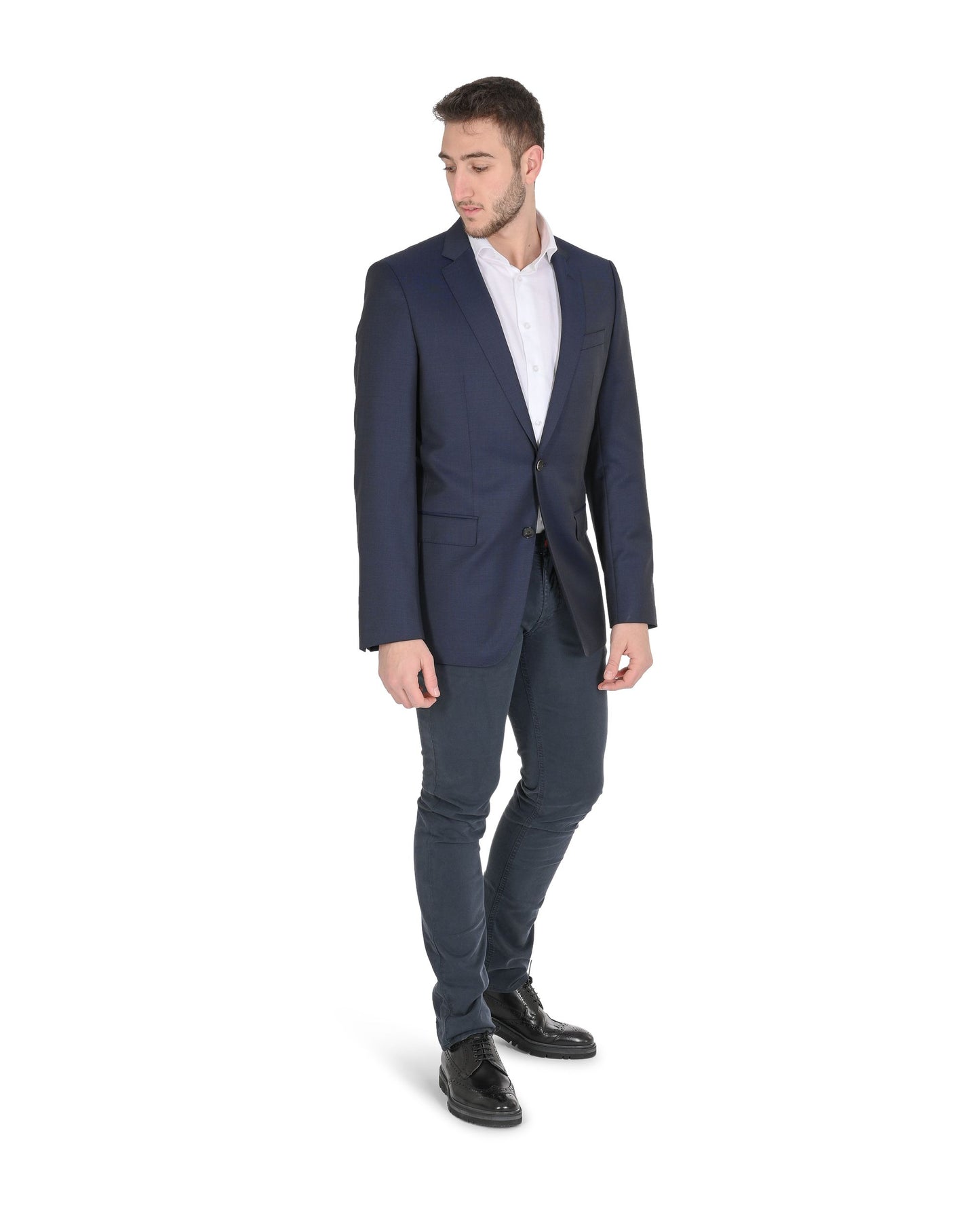 Hugo Boss Men's Dark Blue Virgin Wool Jacket