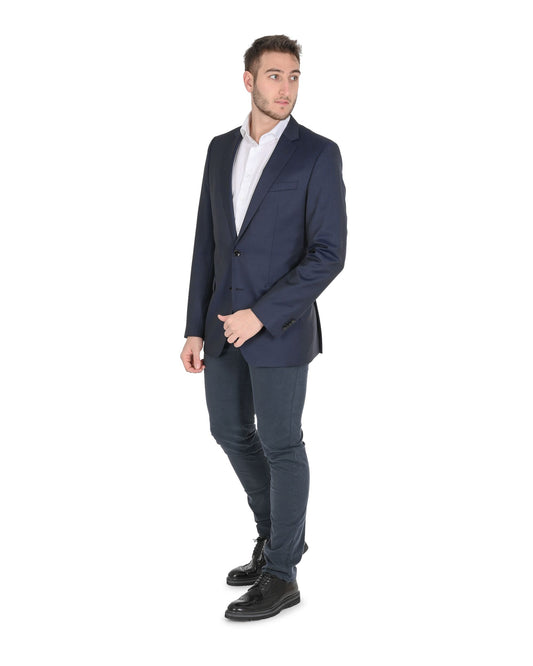 Hugo Boss Men's Dark Blue Virgin Wool Jacket