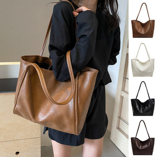 Women's Soft Leather Shoulder Bag Tote
