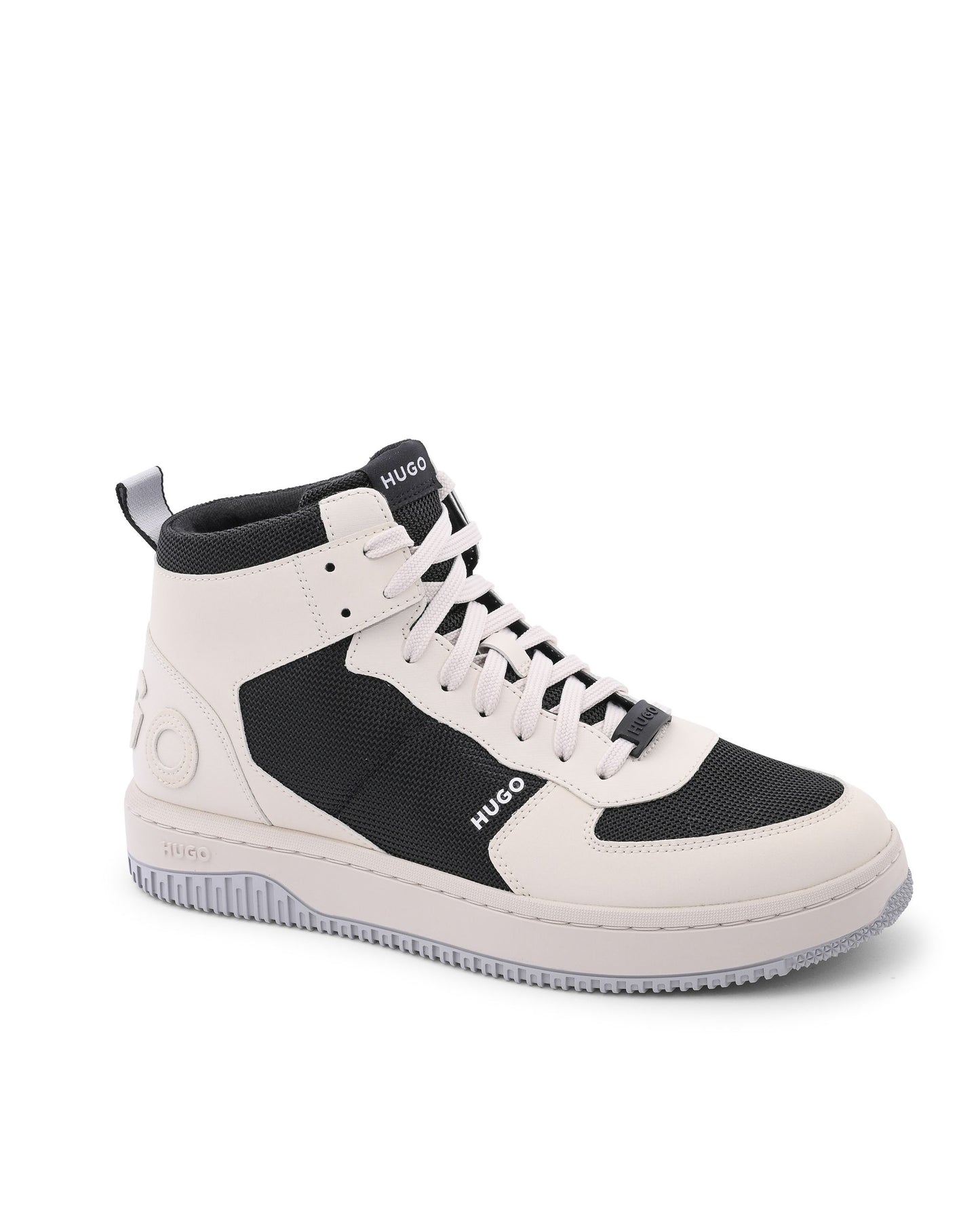 Hugo Boss Men's Beige Calfskin High Sneakers - 50493117