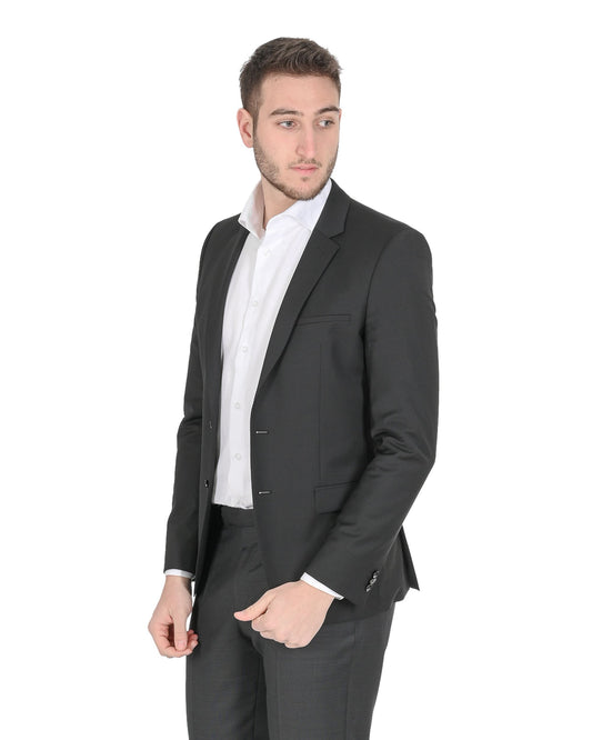 Hugo Boss Men's Black Wool Jacket - Premium Fit