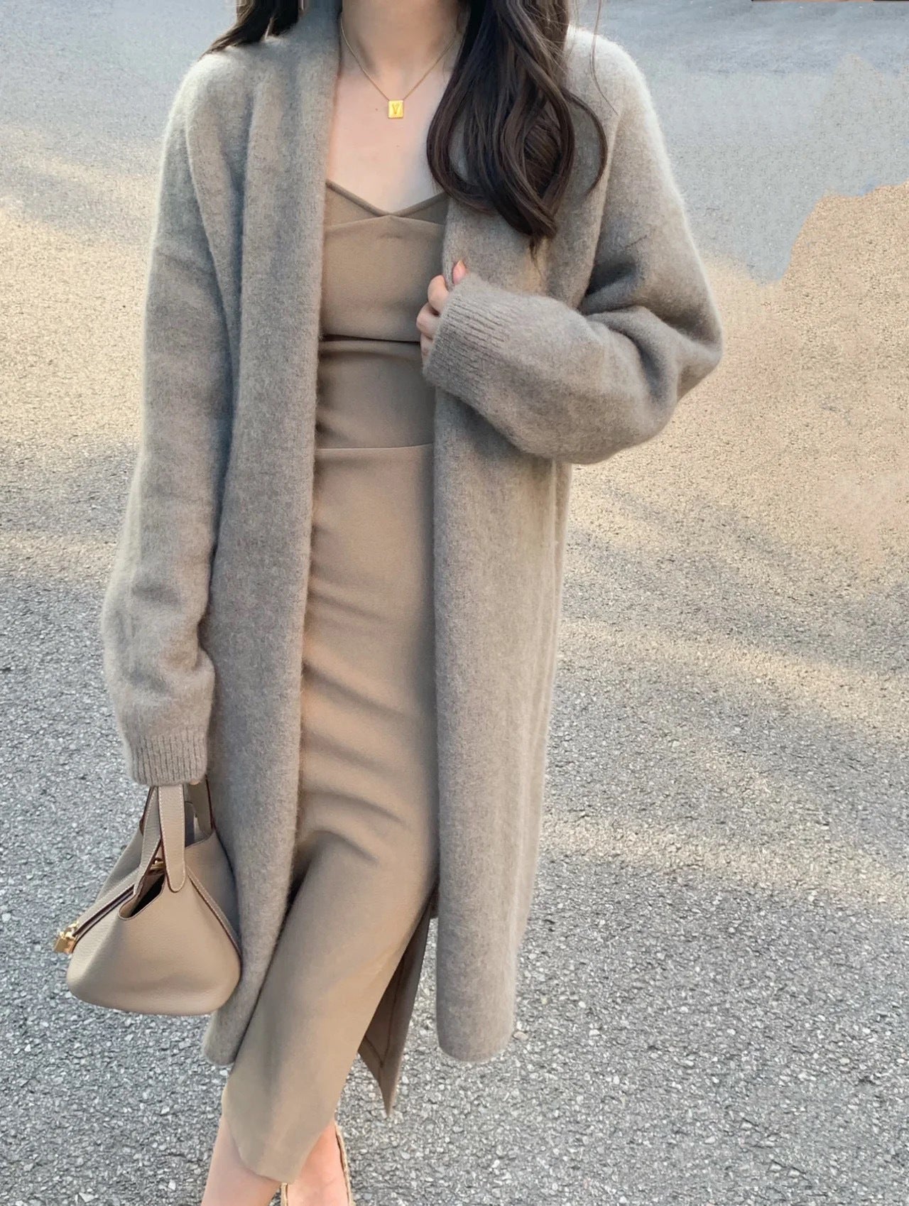 Women's V-Neck Knit Cardigan Sweater Coat