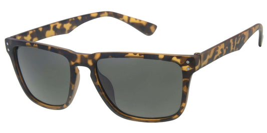 Sunglasses with tortoiseshell frame on a white background