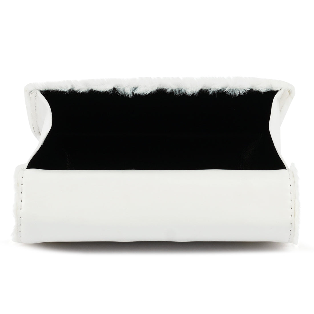 Black and white cushion on a white background