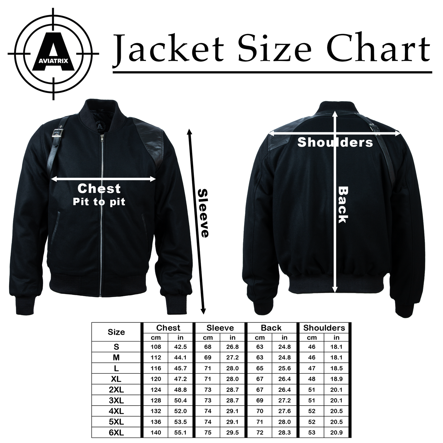 Men's Black Holster Strap Bomber - Leather & Wool