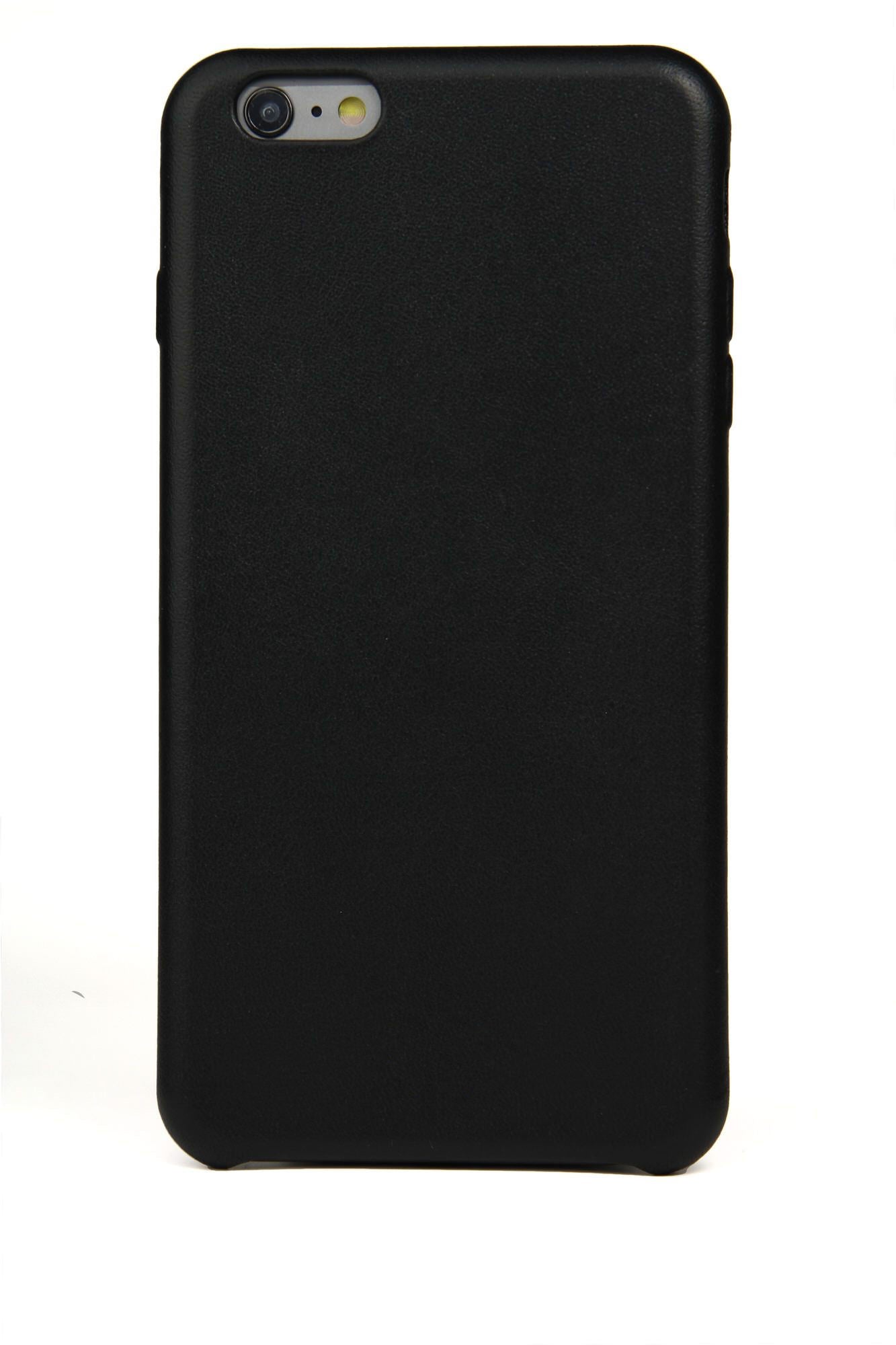 Black Leather iPhone 6 Plus Case by Hugs & Co
