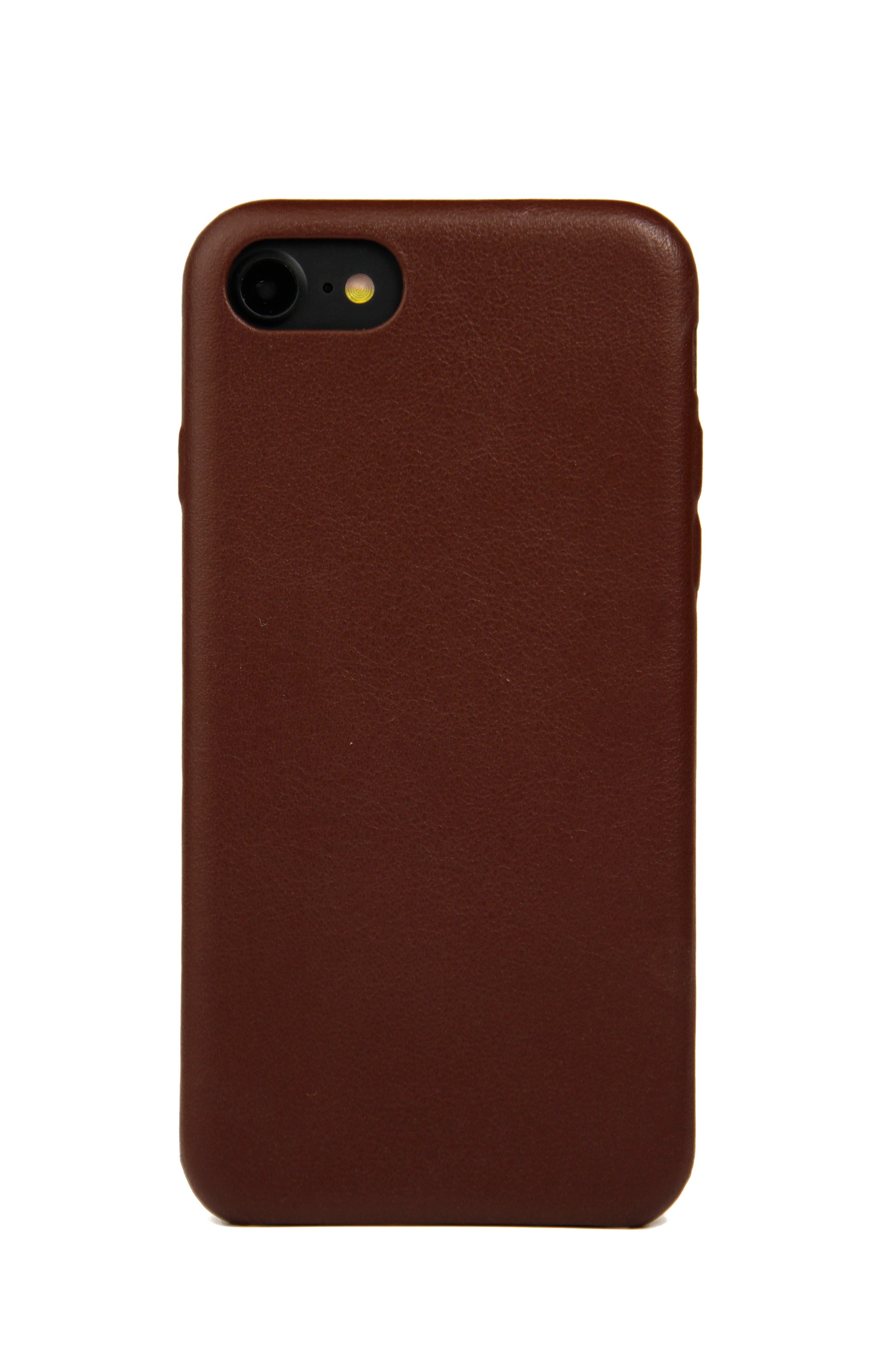 Brown phone case on a white background