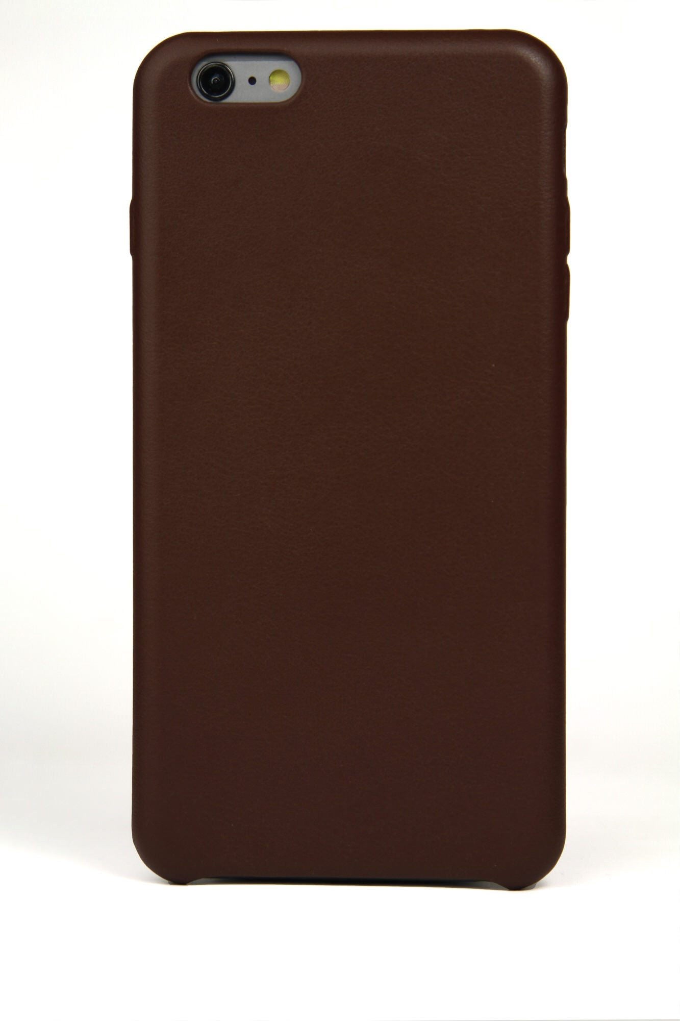 Brown Leather iPhone 6 Plus Case by Hugs & Co