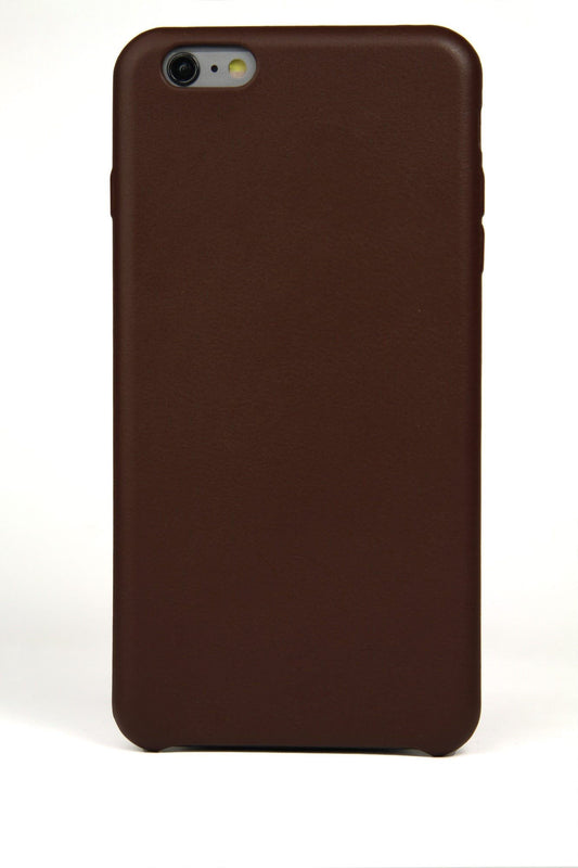 Brown Leather iPhone 6 Plus Case by Hugs & Co