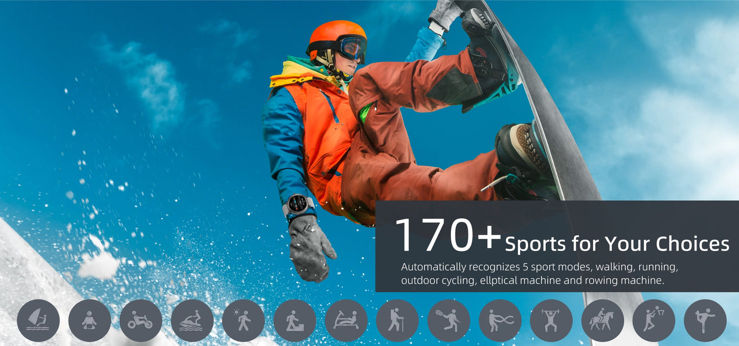 Bardman SmartX GPS Smartwatch - 180+ Sport Modes