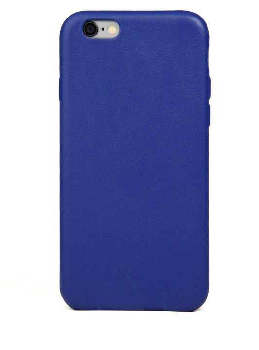 Blue phone case on a white background