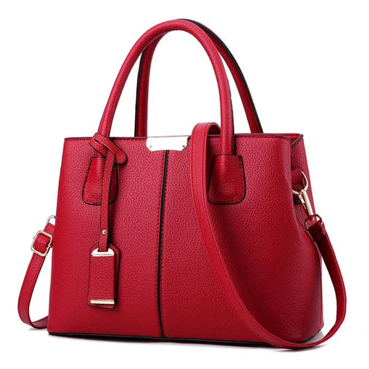 Women's Leather Handbag with Shoulder Strap