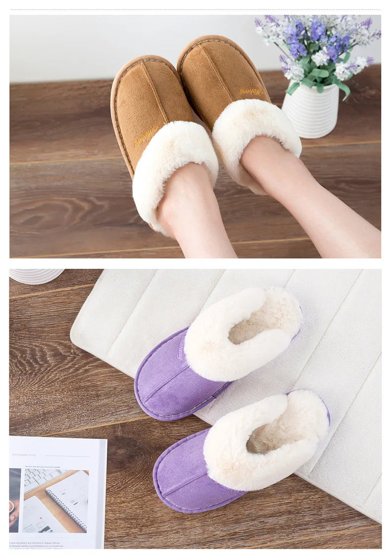 Women's Winter Warm Plush Indoor Slippers