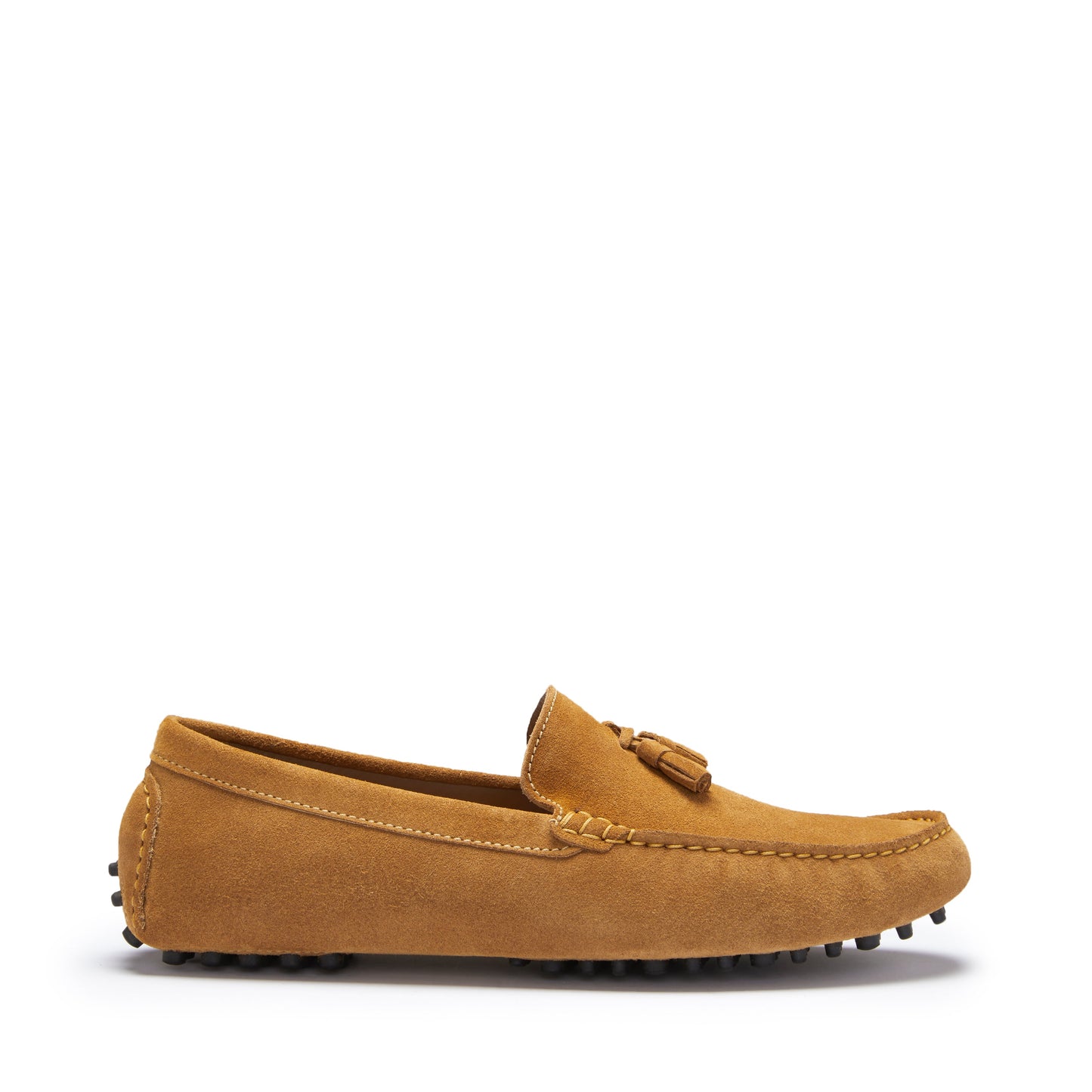 Men's Tobacco Suede Tasselled Driving Loafers