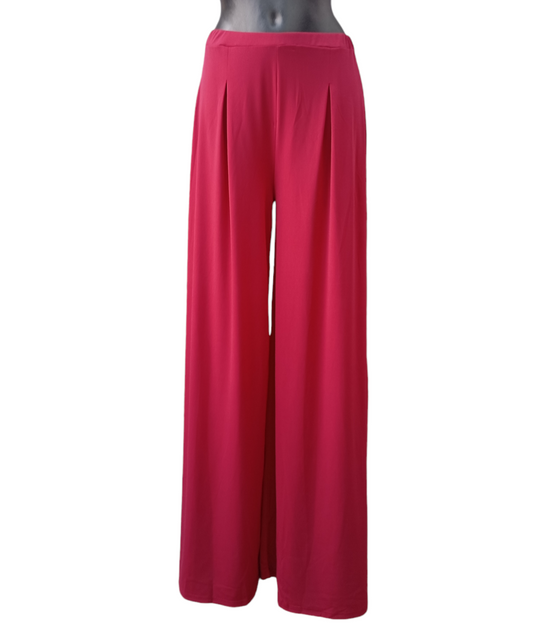Red wide-leg pants on a white background