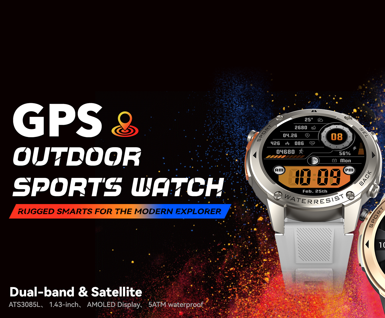 Bardman SmartX Military GPS Watch - 180+ Modes