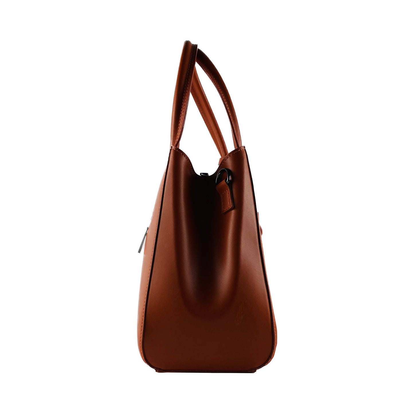 Brown handbag on a white background