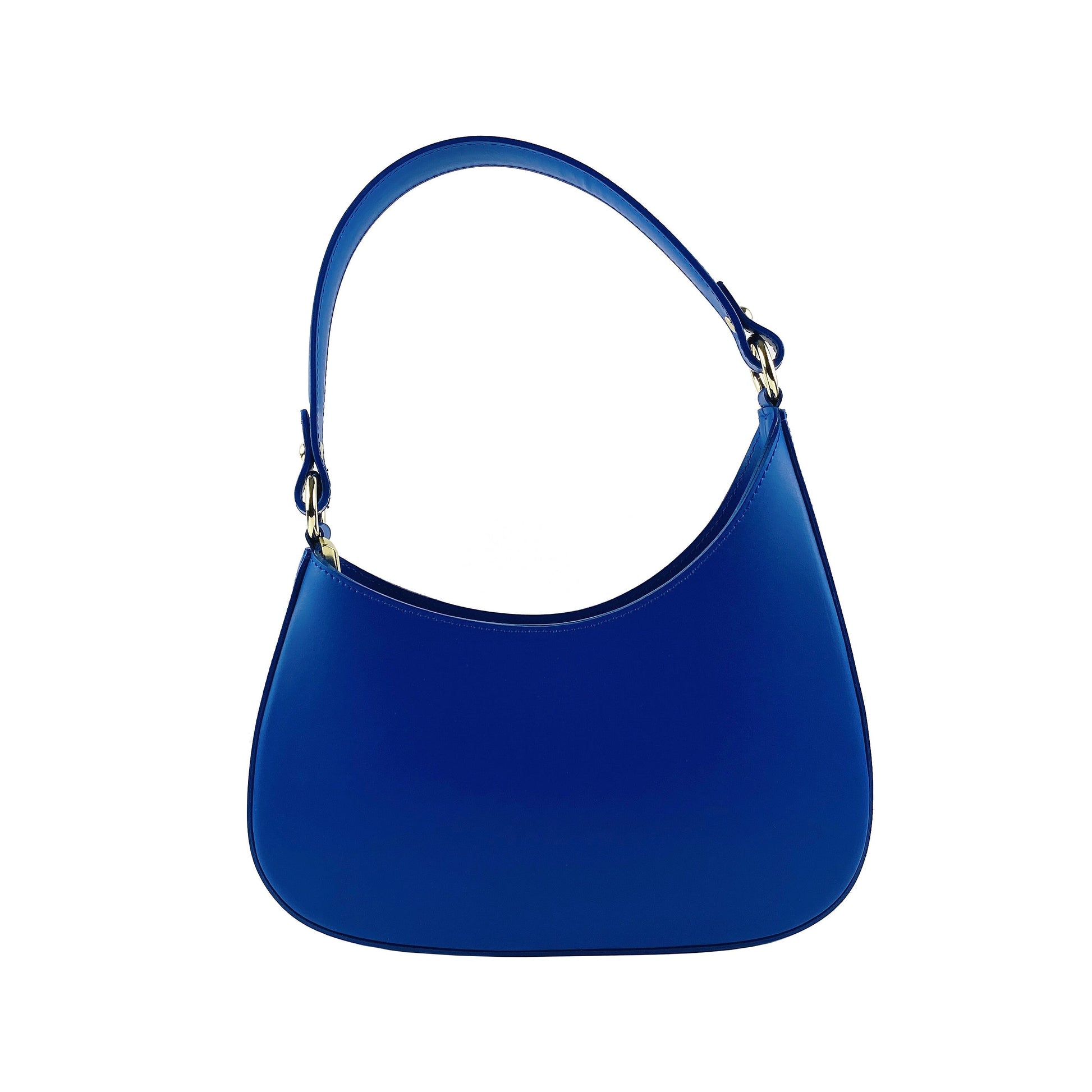 Blue handbag on a white background