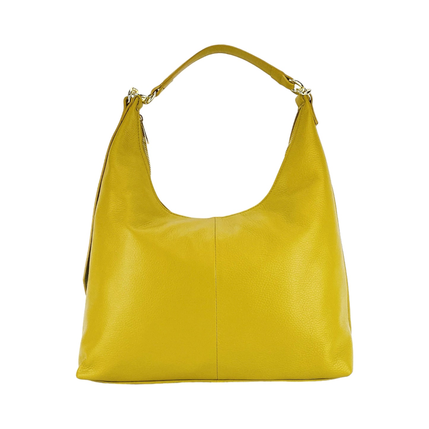 Yellow handbag on a white background
