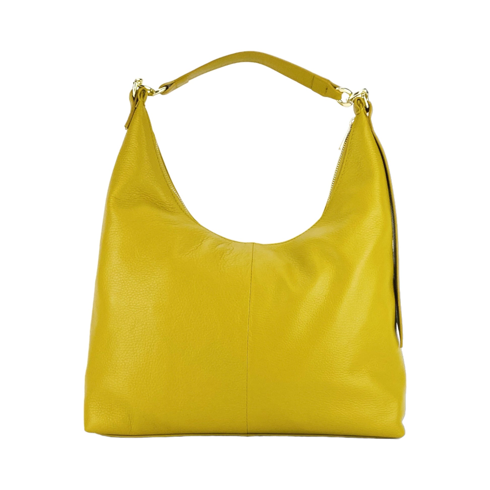 Yellow handbag on a white background