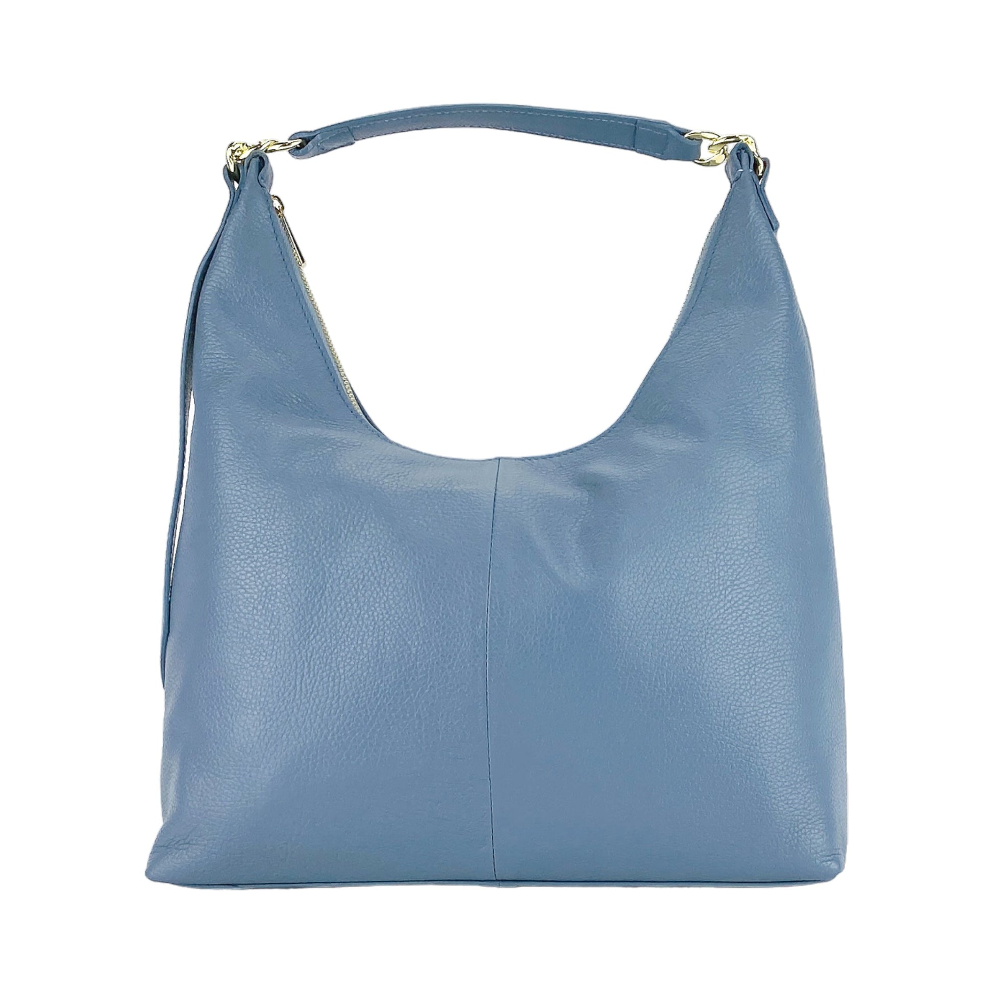 Blue handbag on a white background