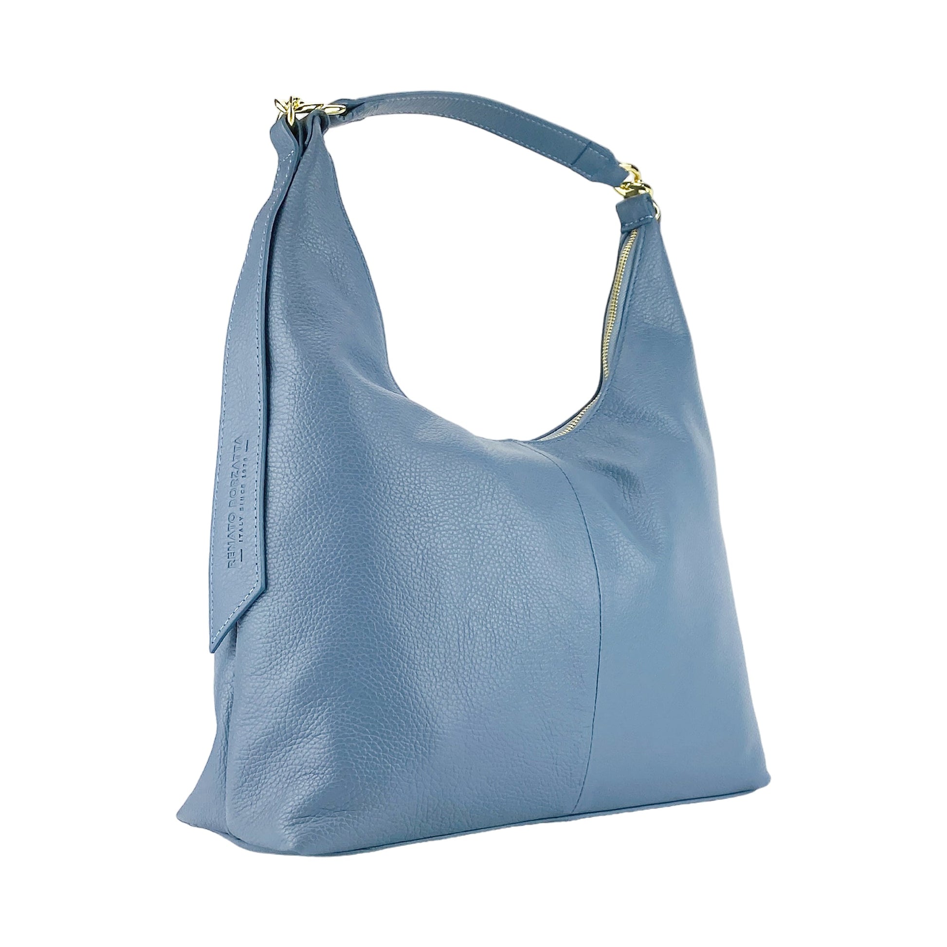 Blue handbag on a white background