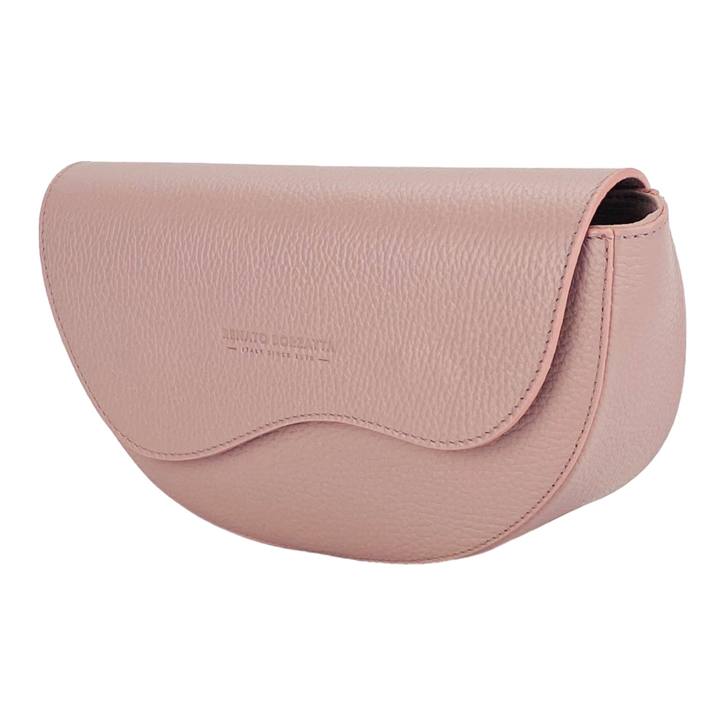 Pink handbag on a white background