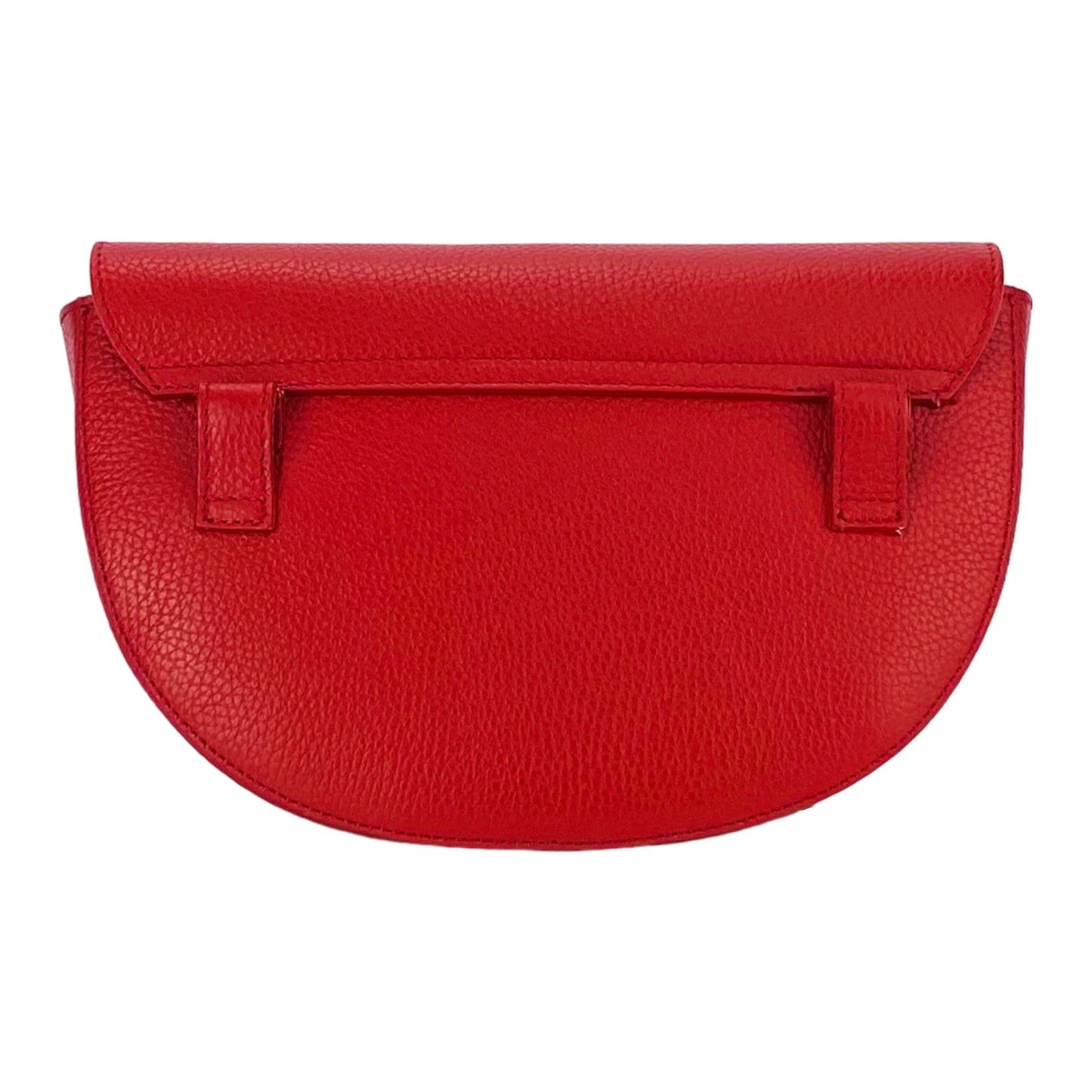 Red handbag on a white background