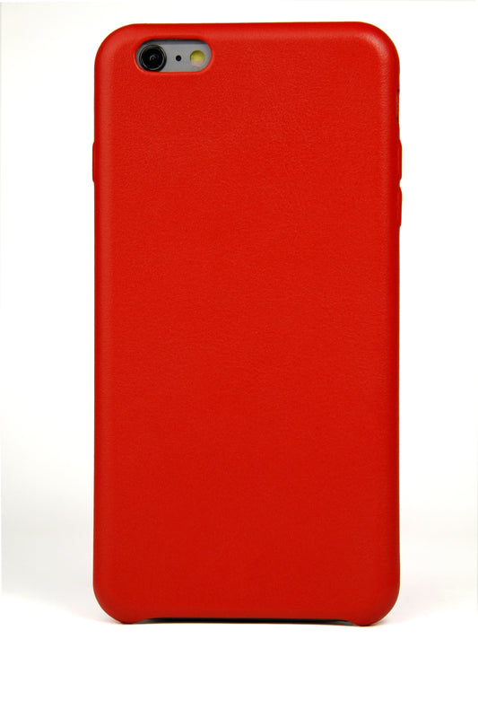 Red Leather iPhone 6 Plus Case by Hugs & Co