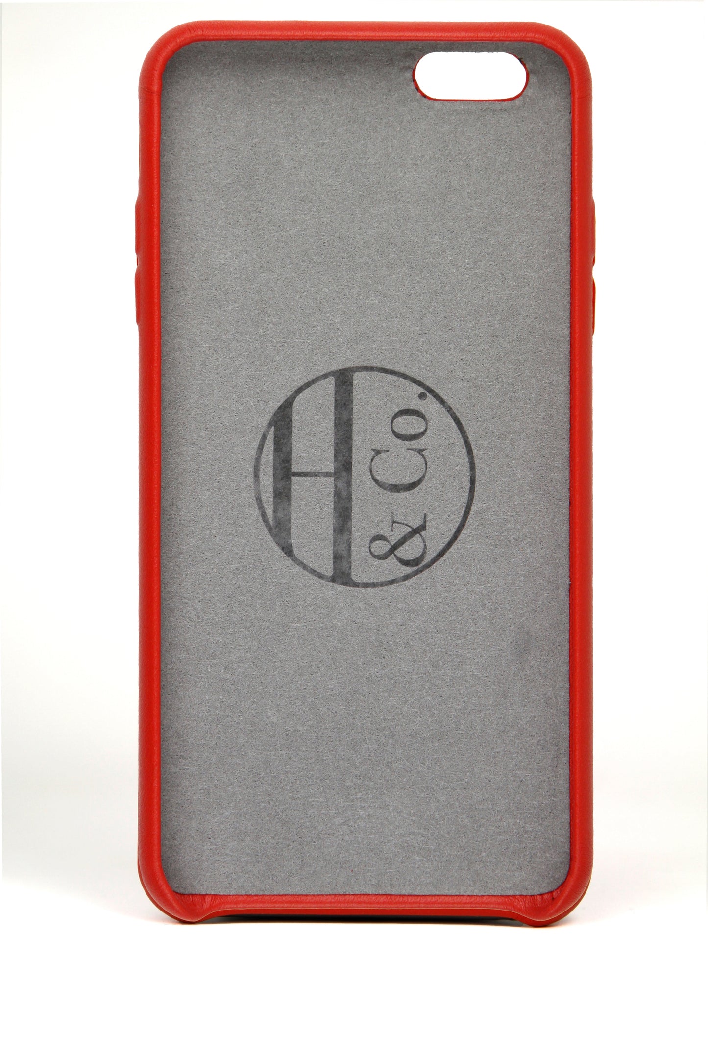 Red Leather iPhone 6 Plus Case by Hugs & Co